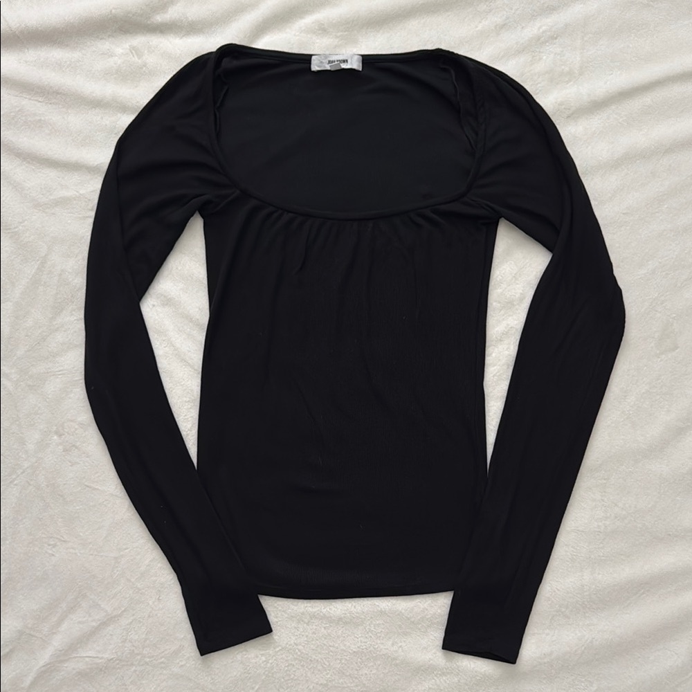 JOAH BROWN Square Neck Long Sleeve Women's Top - Size S/M - Picture 2 of 5